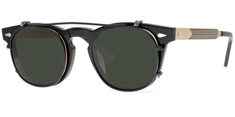 Clubmaster Horn Rimmed Clear Glasses