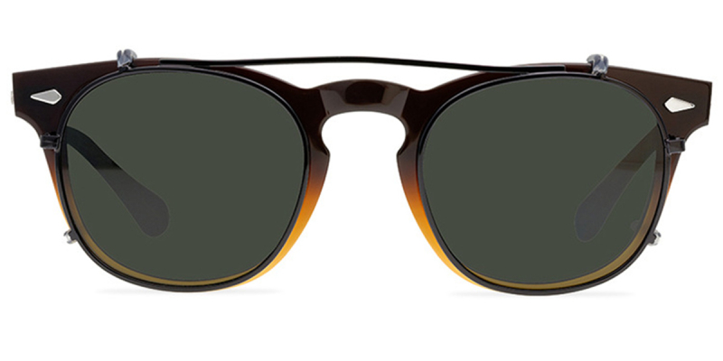 Clubmaster Horn Rimmed Clear Glasses Mens | Design for Oblong Face
