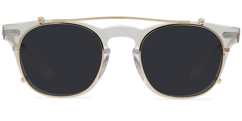 Clubmaster Horn Rimmed Clear Glasses Mens | Design for Oblong Face