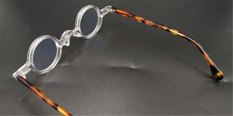 Round Clear Glasses, Without Nose Pads