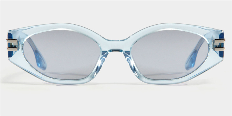 Wide Temple Colorful Clear Glasses