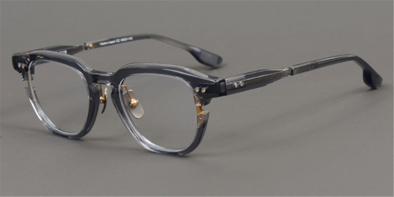Wide Horn Rimmed Clear Glasses | Clear Glasses Trend Continues 2023-Gray