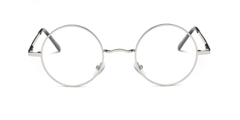Discount round glasses for men, Retro Silver