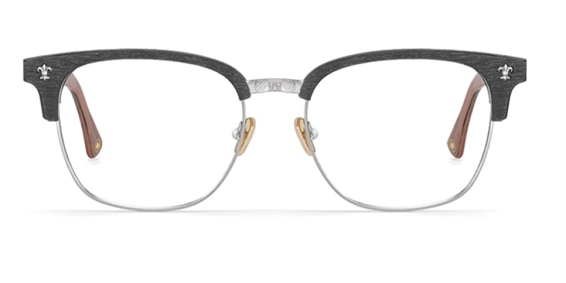 Clubmaster Wide Frame Glasses, Oversize Sized Glasses | Special for Big Face 2023-Wood Texture