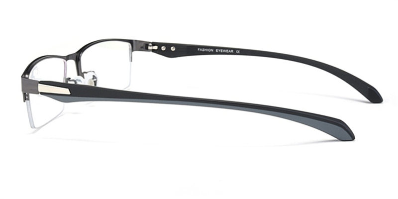 Computer glasses blue light protective, Gun Gray Titanium Alloy Half-2