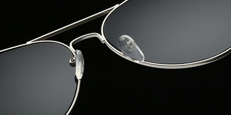 Hipster glasses with Silver Aviator Frame