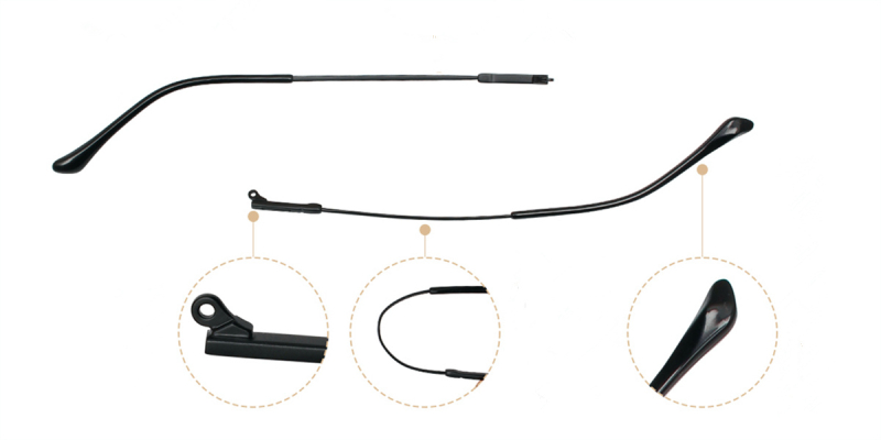 Brown Eyeglasses Temple Replacement 2.7mm-d