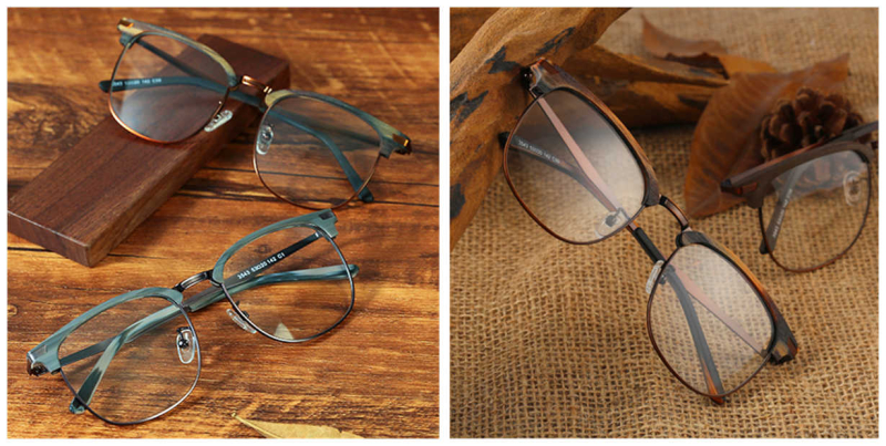 Wood Browline Glasses | FramesFashion Hand Made