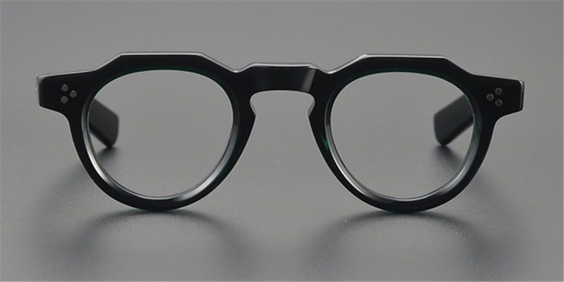 Discount no line bifocals reading glasses, Black & White-Green
