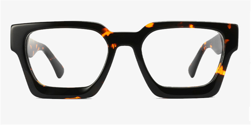Discount no line bifocals reading glasses Black Clear Blue Acetate Rectangle Frame Framesfashion