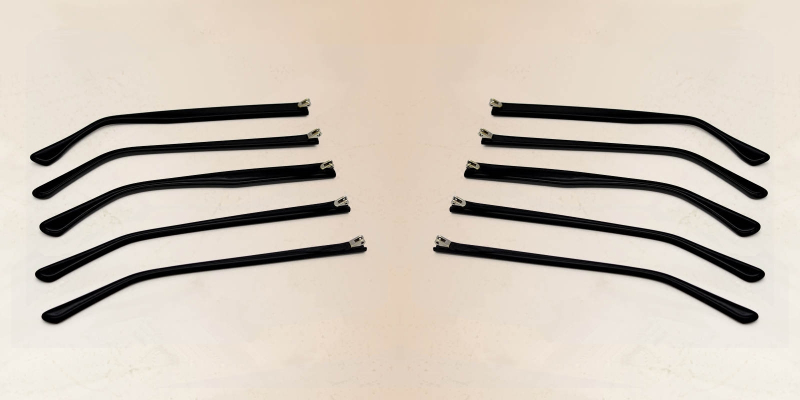 double tooth glasses temple-sample