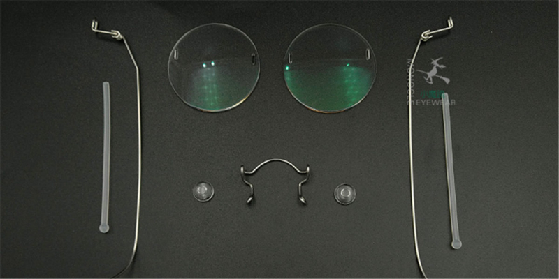 Round Glasses for Men, Manual custom made frameless glasses -8