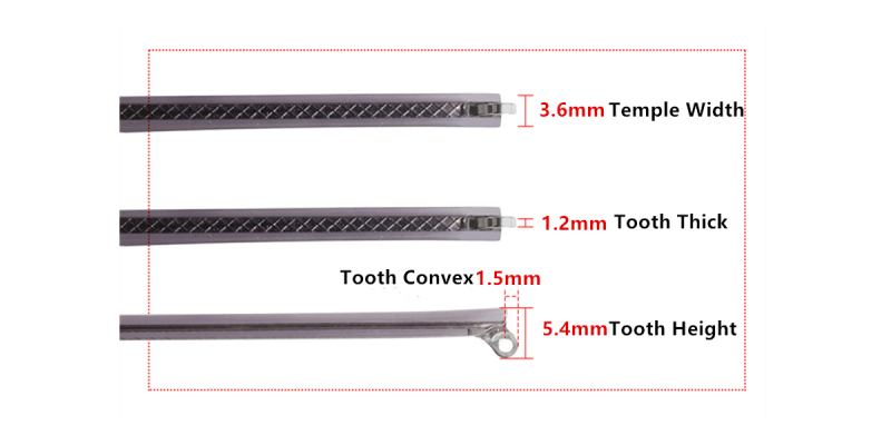 Best Glasses arm replacement-- temple 3.6mm Width