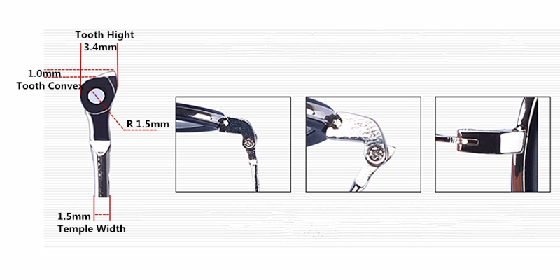 Eyeglass replacement temple arms-m