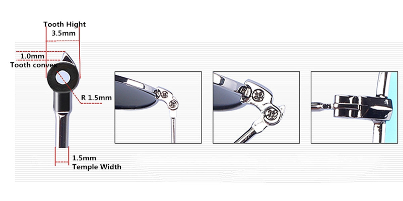 Golden Eyeglass replacement temple arms-m