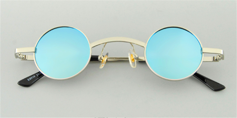 Vintage Round Glasses for Men, Super Small, Blue