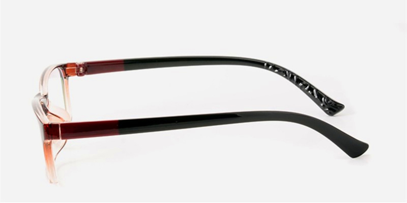 Elastic Plastic Rectangular Glasses, Crysral Brown , Crysral Brown-l2