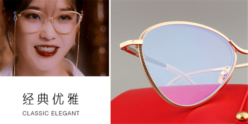 Glasses for Oval Face, Hipster glasses, Cat Eye, Goldend