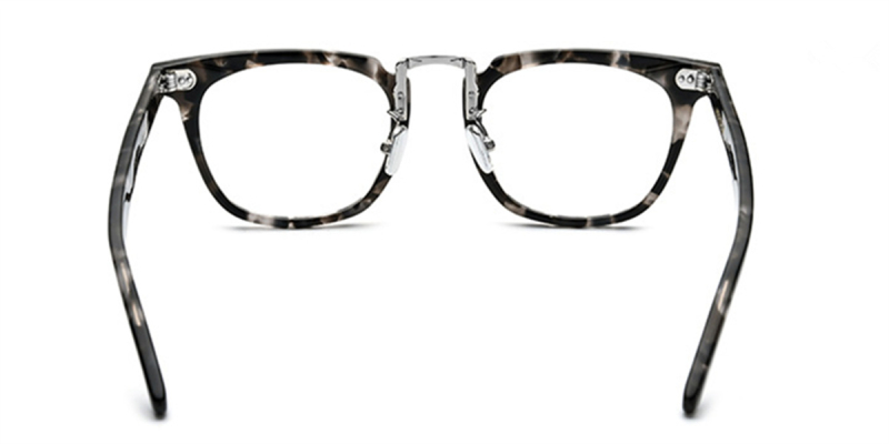 Marble Pattern Acetate Rectangular Eyeglasses 