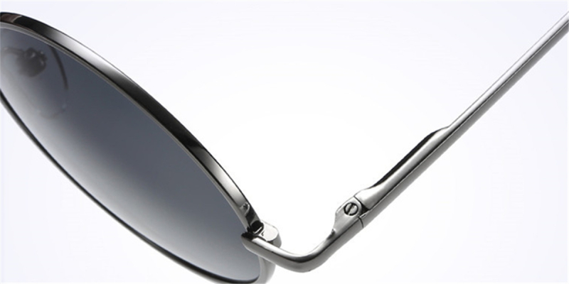 Discount round glasses for men, Gun Gray