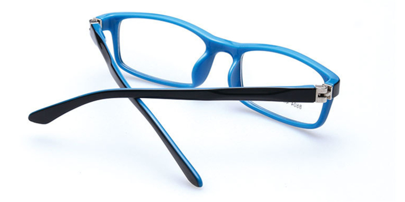 Kids Glasses Online Wayfarer Design, Black out, Blue Inside