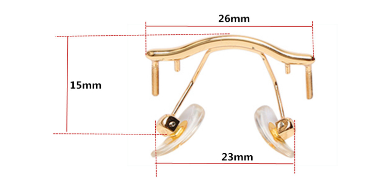 Glasses Bridge for Rimless Glasses Have Slot, Gun Gray