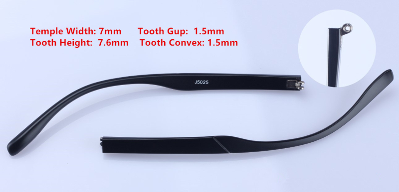 A Pair of Double Convex tooth Glasses Arm Replacement 