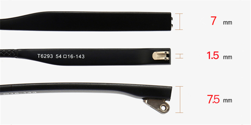 A Pair of Double Flat Tooth Glasses Arm Replacement 