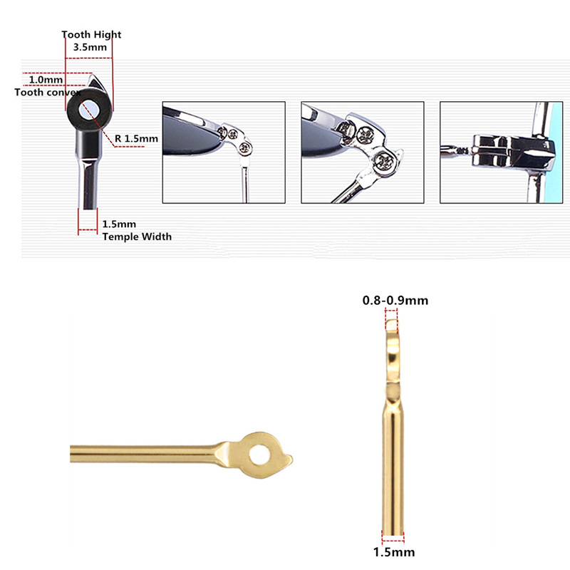 Glasses arm replacement, Metal Wire Temple 1.5 mm width( a pair)
