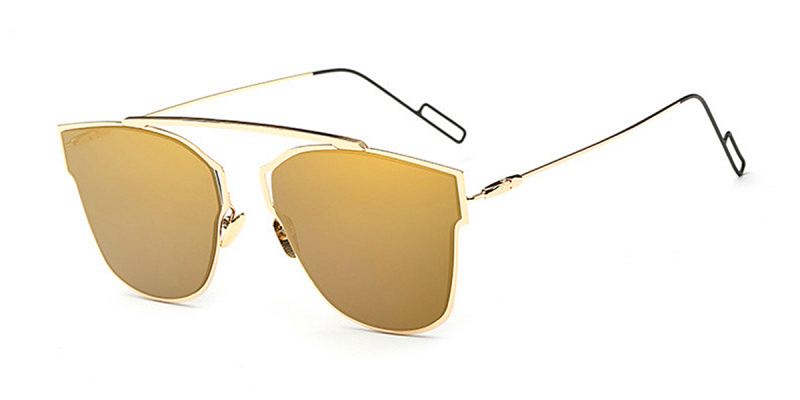 Golden Flash Lens Sunglasses Golden Frames