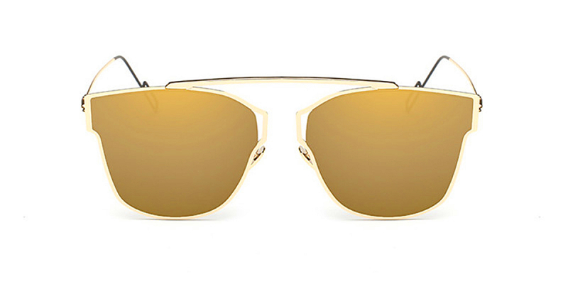 Golden Flash Lens Sunglasses Golden Frames