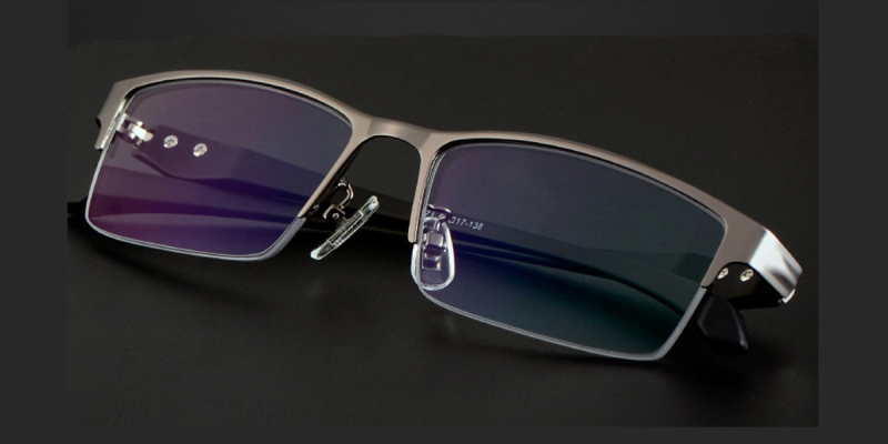 No line bifocals reading glasses, Gun Gray Titanium-c