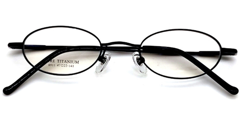 High Prescription Titanium Womens Eyeglasses Frames | Color Titanium Eyewear-Black