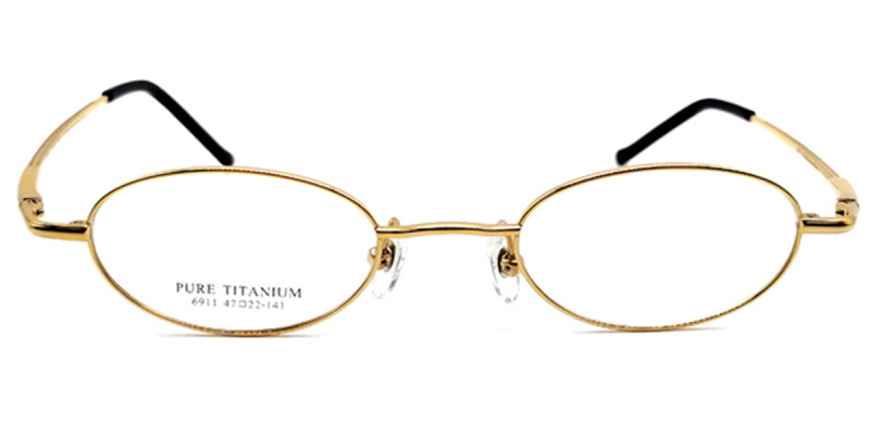 High Prescription Titanium Womens Eyeglasses Frames | Color Titanium Eyewear-Gold