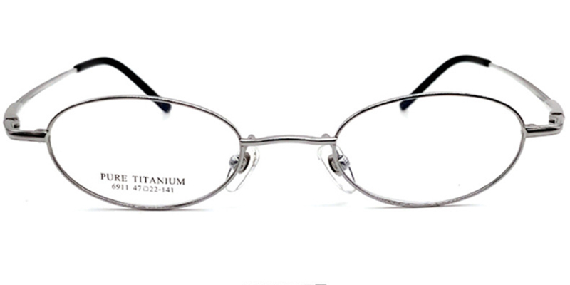 High Prescription Titanium Womens Eyeglasses Frames | Color Titanium Eyewear-Silver