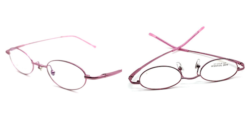 High Prescription Titanium Womens Eyeglasses Frames | Color Titanium Eyewear-Pink
