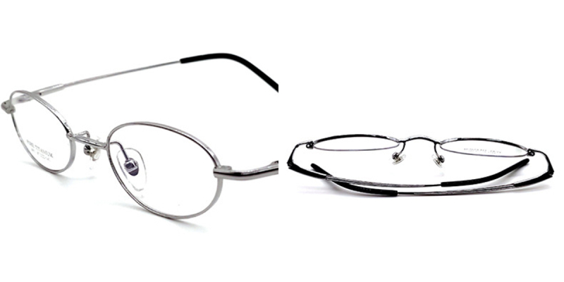 High Prescription Titanium Womens Eyeglasses Frames | Color Titanium Eyewear-Silver
