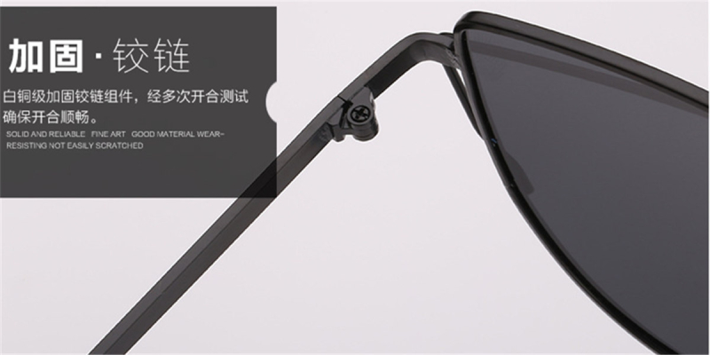 Virtual Try on Glasses Oblong face Female with Aviator Frames-temple