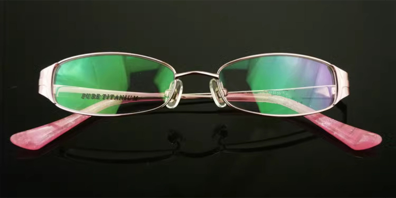 Small Titanium Womens Eyeglasses Frames | Strong Prescription Glasses-Gold