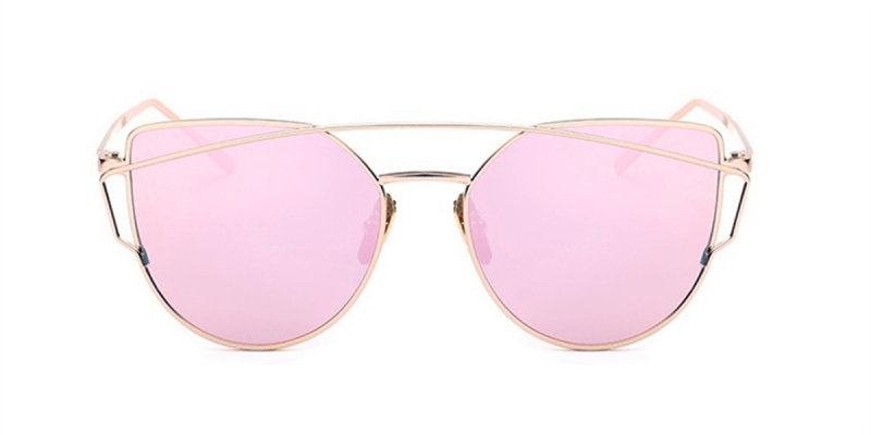 Hipster Glasses For Narrow Face Female with Aviator Frames -front