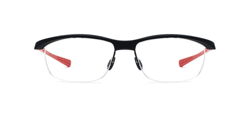 Semi Rimless Glasses，Sports Glasses | Dominant Top Bar-Red