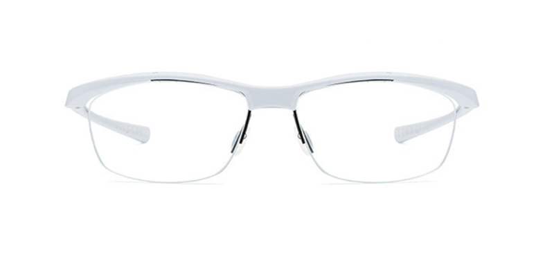Semi Rimless Glasses,Sports Glasses | Dominant Top Bar-White