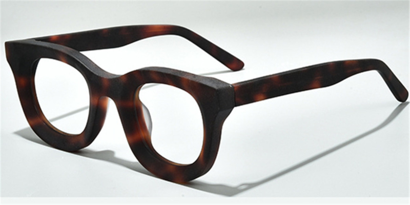 Horn Rimmed Wide Frame Glasses