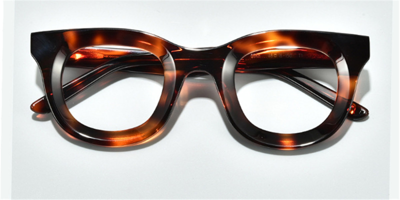 Horn Rimmed Wide Frame Glasses
