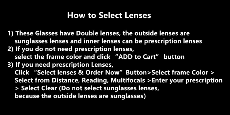 Prescription Designer Sunglasses,Glasses for Square Face, Black