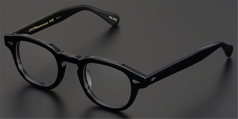 Johnny Depp Horn Rimmed Clear Glasses | 2023 Clear Glasses Trend-Black-Medium