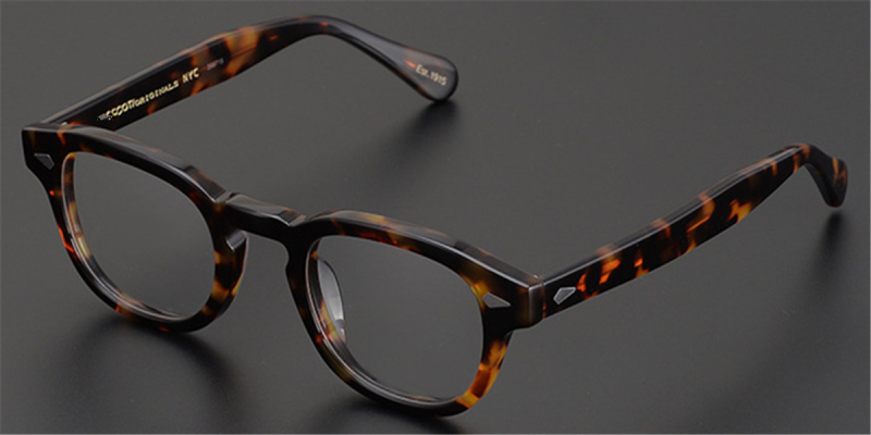 Johnny Depp Horn Rimmed Clear Glasses | 2023 Clear Glasses Trend-Tortoise-Medium