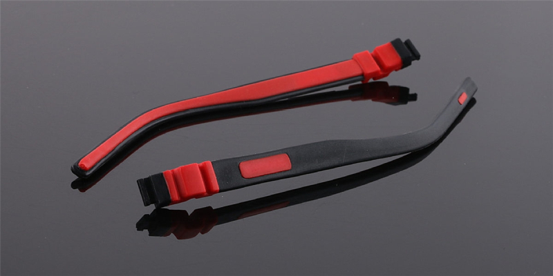 kids replacement temple push in black & red