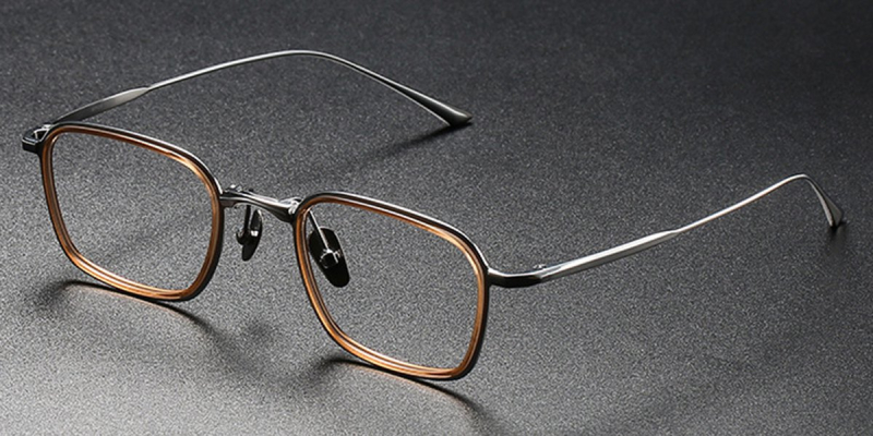  Luxury PureTitanium Eyeglasses, Rectangle, Reform your Image-Silver