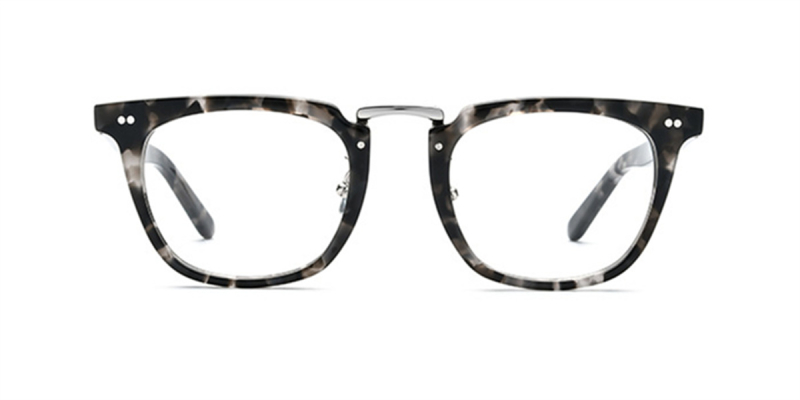 Marble Pattern Acetate Rectangular Eyeglasses 